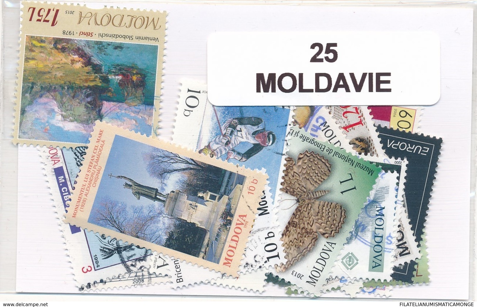 OFFER   Lot Stamp  Moldavia 25 Sellos Diferentes  (mixed Condition) - Mezclas (max 999 Sellos)