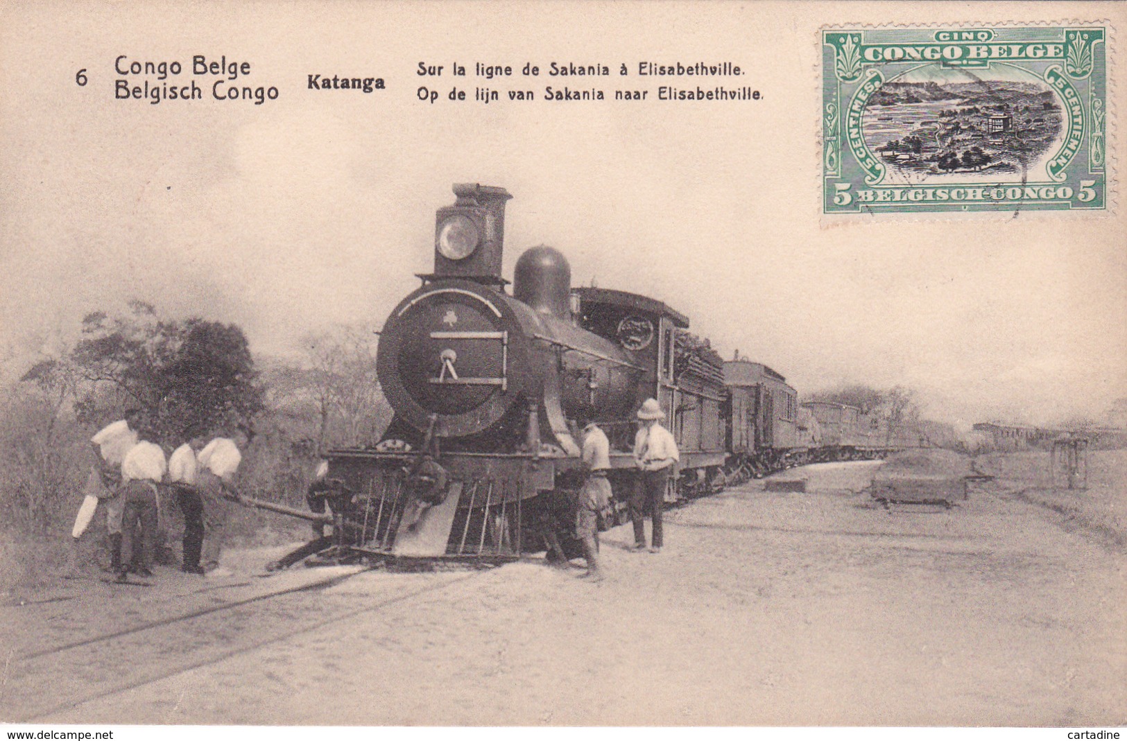 ENTIER POSTAL CPA Congo Belge / Belgische Congo  - Katanga - Sur La Ligne De Sakania à Elisabethville - Train à Vapeur - Entiers Postaux