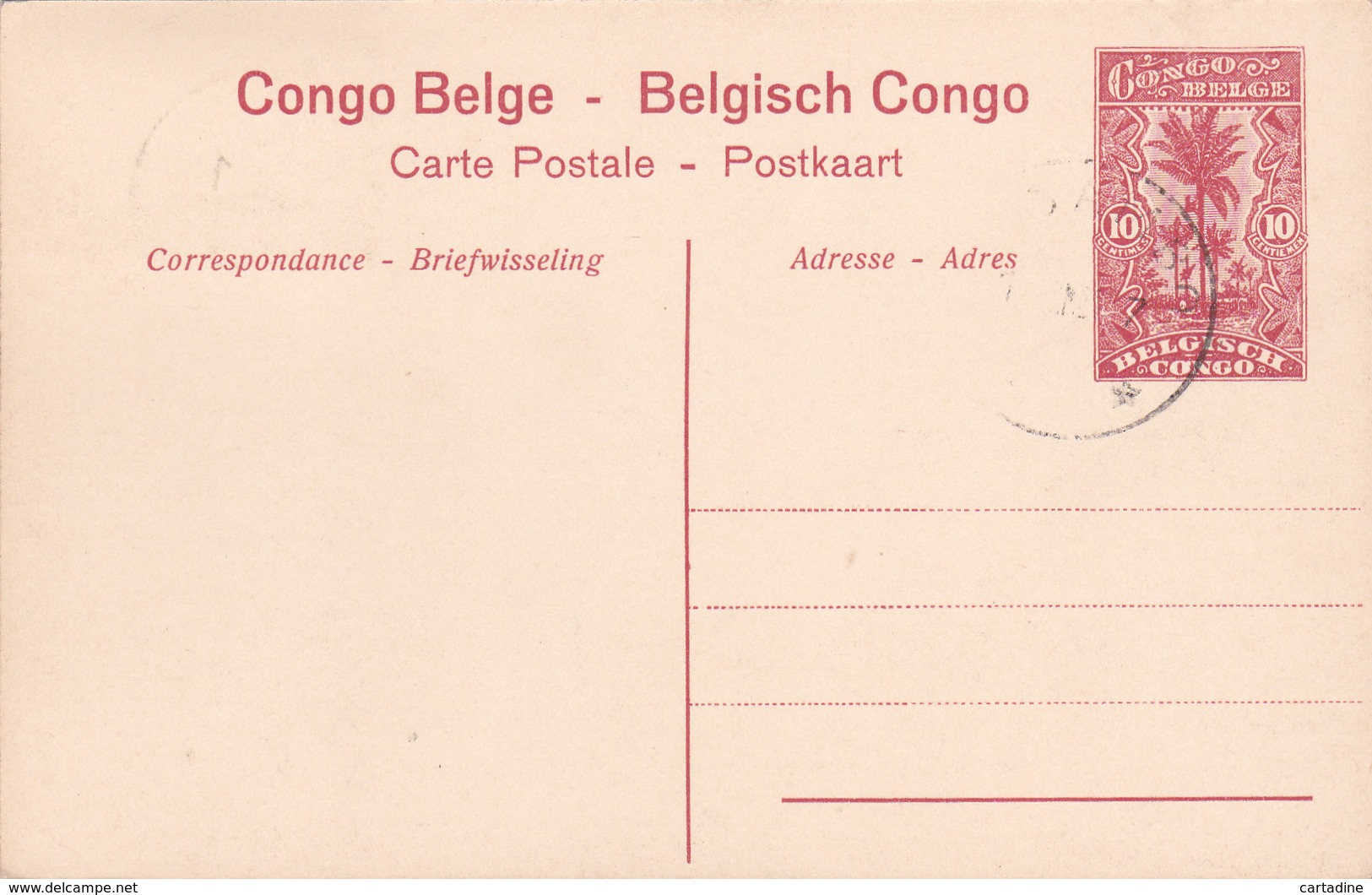 ENTIER POSTAL CPA Congo Belge / Belgische Congo  - Katanga - Sur La Ligne De Sakania à Elisabethville - Train à Vapeur - Entiers Postaux