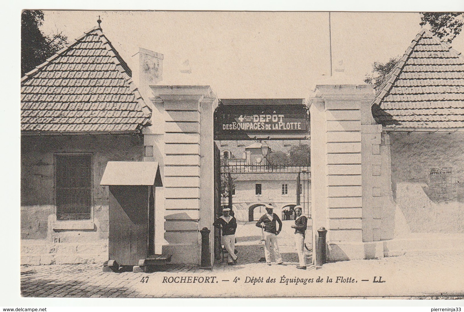 Rochefort (Charente Maritime) 4 ème Dépôt Des Equipages De La Flotte + Cachet , 1916 - Rochefort