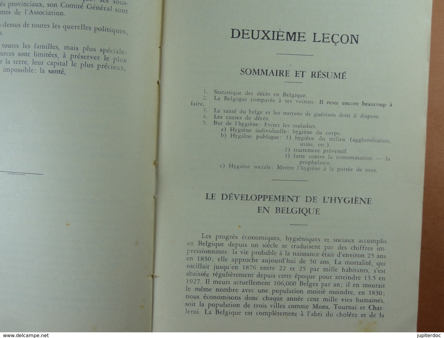 Croix Rouge De Belgique Cours D'hygiène Populaire 1933 - 1900 - 1949