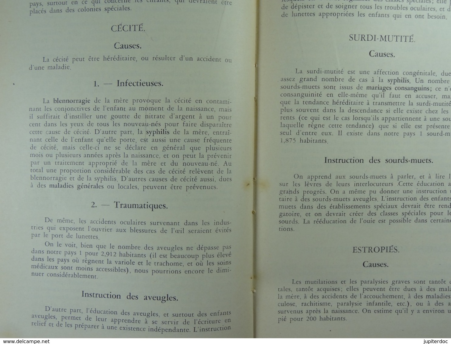 Croix Rouge de Belgique Cours d'hygiène populaire 1933