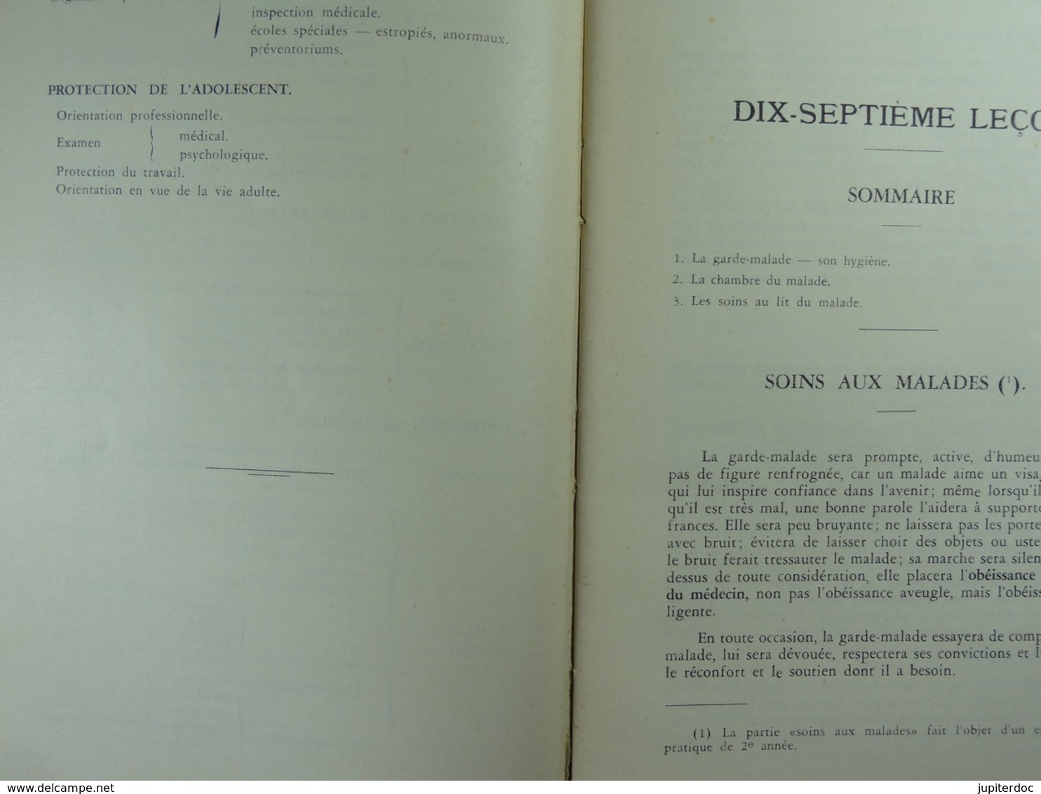 Croix Rouge de Belgique Cours d'hygiène populaire 1933