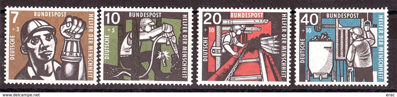 Allemagne - 1957 - N° 142 à 145 - Neufs * - Au Service De L'humanité - Neufs