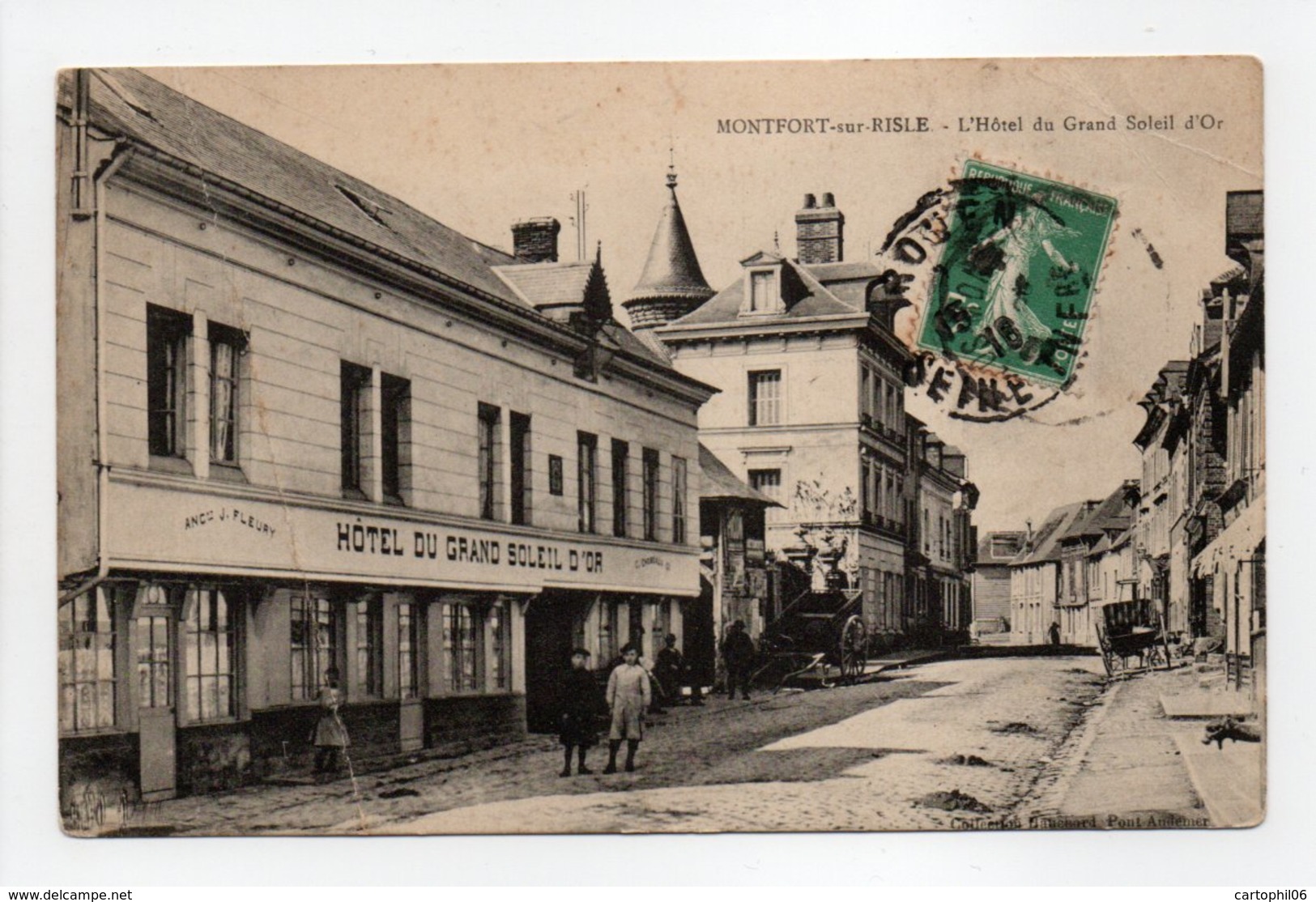 - CPA MONTFORT-SUR-RISLE (27) - L'Hôtel Du Grand Soleil D'Or 1916 - Collection Hauchard - - Other & Unclassified