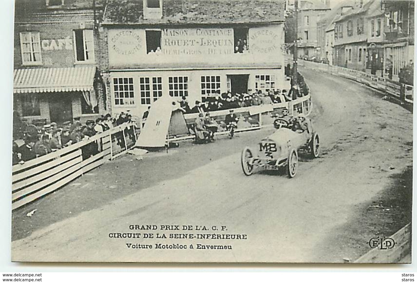 Grand Prix De L'A.C.F. Circuit De La Seine Inférieure - Voiture Motobloc à Envermeu - ELD - Grand Prix / F1