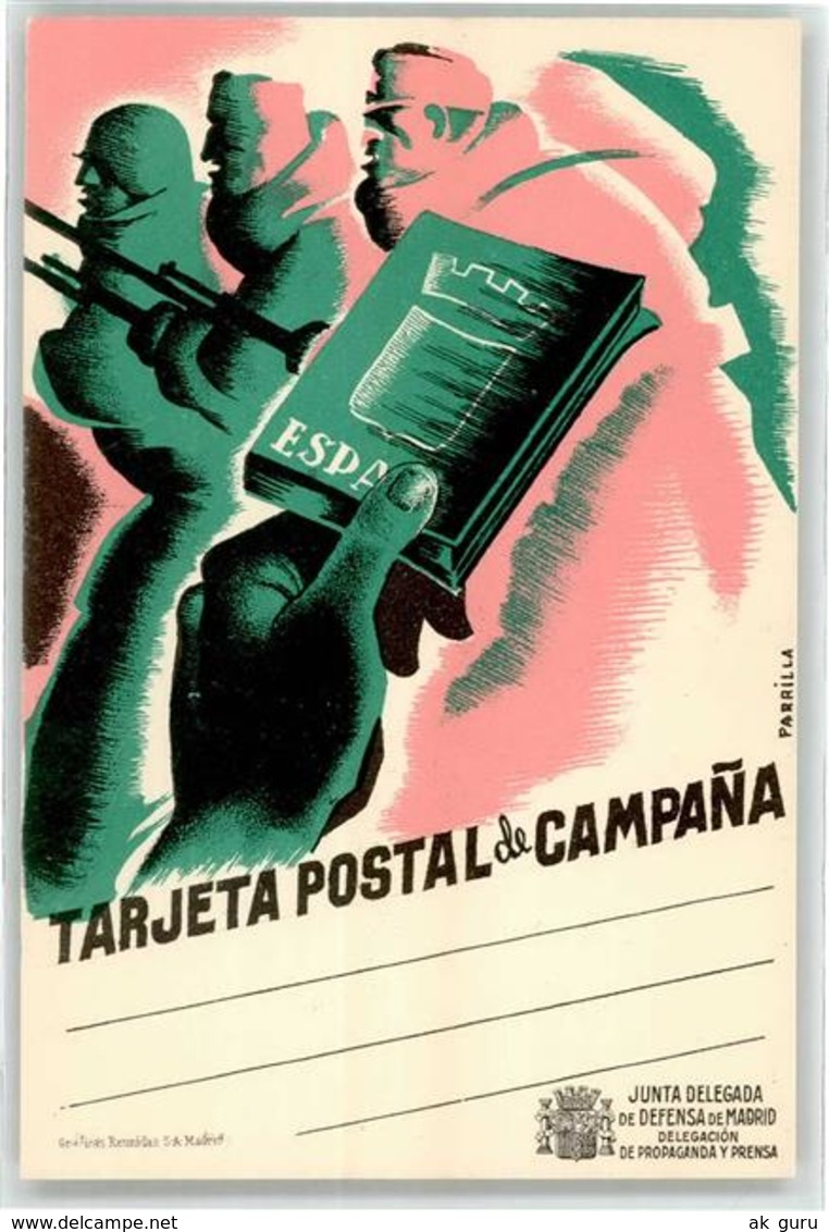 52808210 - Sign. Parrilla Spanischer Buergerkrieg - Guerra 1939-45