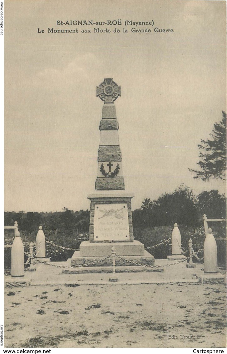 CPA 53 Mayenne Saint Aignan Sur Roe Le Monument Aux Mort De La Grande Guerre 1914 - 1918 - Saint Aignan Sur Roe