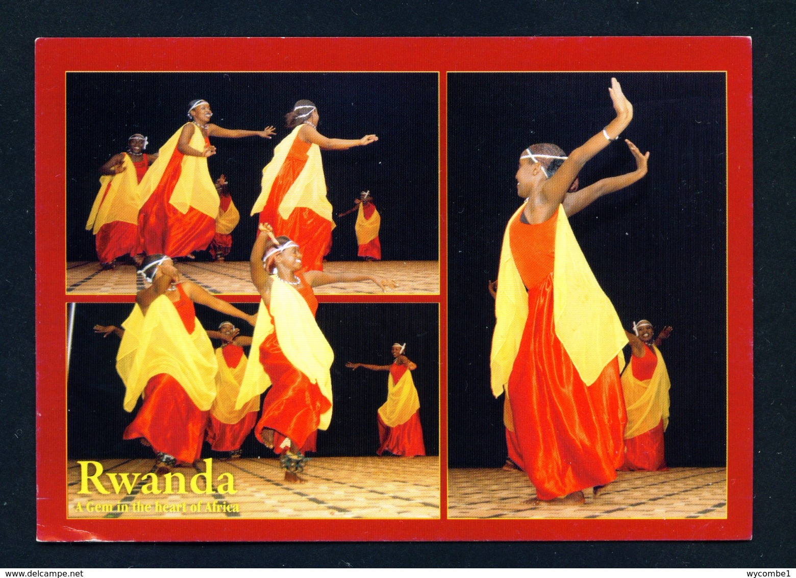 RWANDA - Amaraba Dance Multi View Unused Postcard As Scans - Rwanda