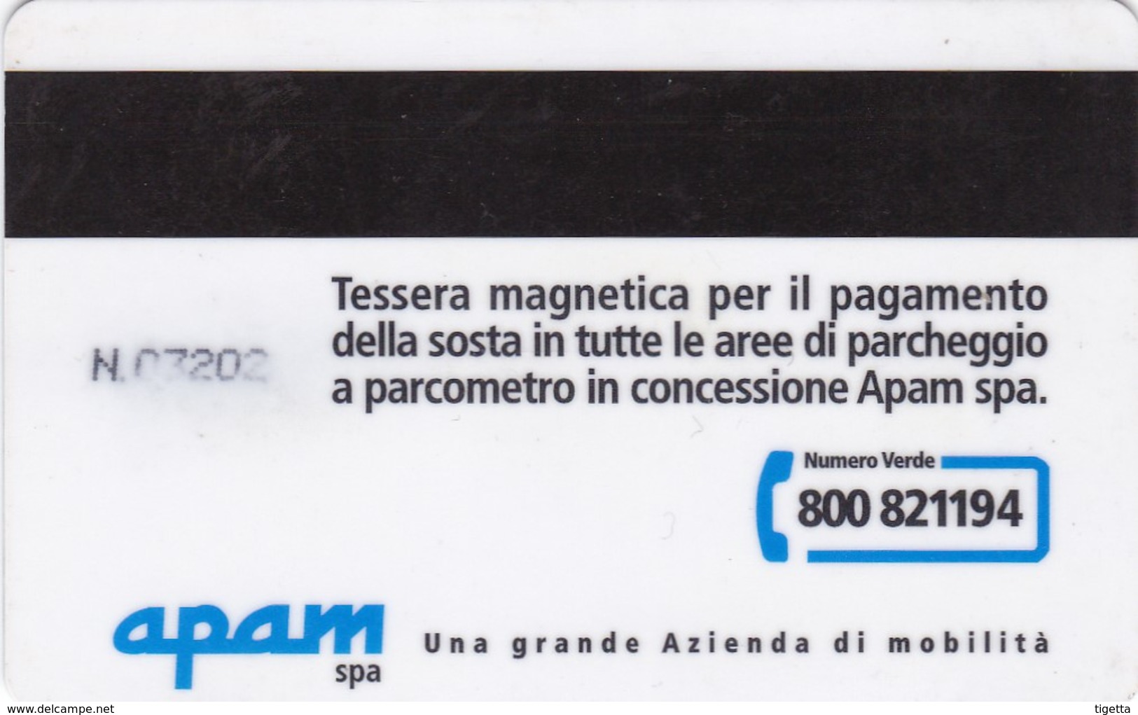 CITTA DI MANTOVA APAM CARD PARCHEGGI - Tickets - Vouchers