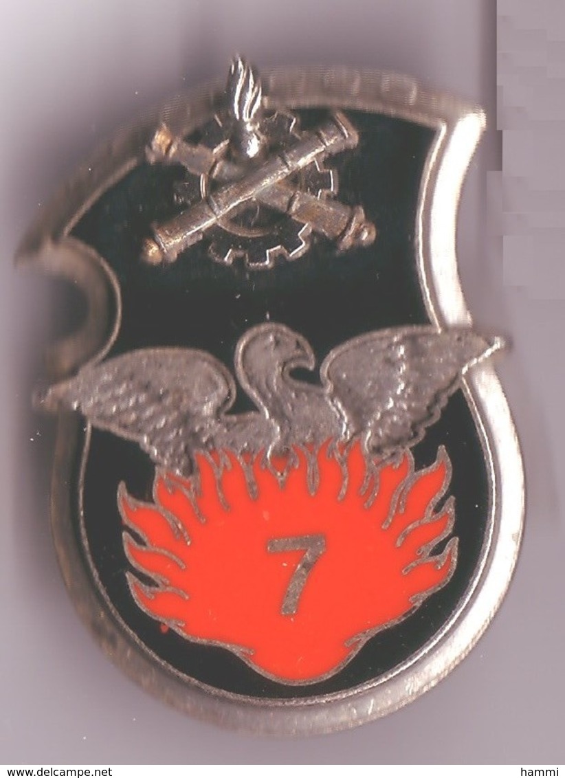 B59 Broche Insigne Armée Terre 7e Régiment Du Matériel Signé Drago G3285 Achat Immediat - Heer