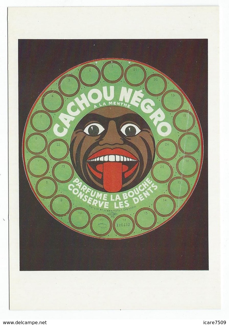 CACHOU NEGRO à La Menthe Parfume La Bouche, Conserve Les Dents . Vers 1925 - Amorimage Pour Humour à La Carte PU 455 - Publicité