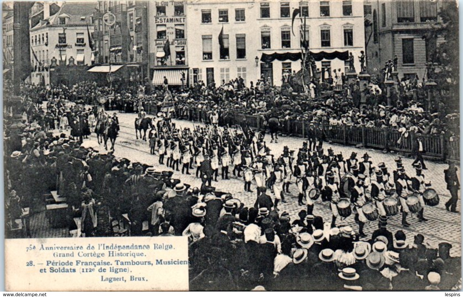 BELGIQUE - BRUXELLES - 75e Anniversaire De L'indépendance Belge Grand Cortège Historique N° 28 - Fêtes, événements