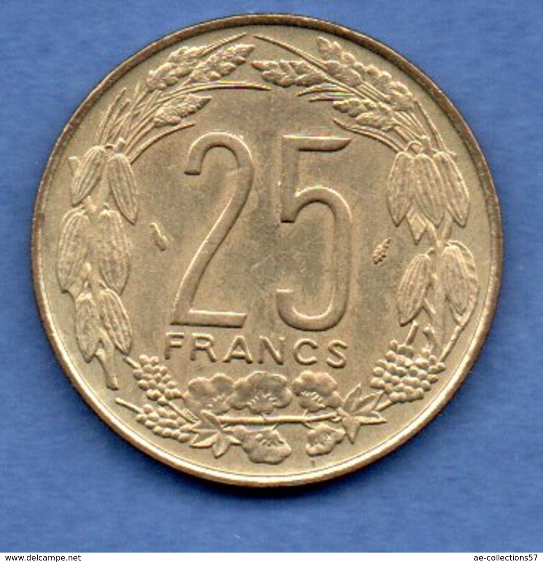 Afrique Centrale -  25  Francs 1975  -  Km # 10  -  état  TTB - Andere & Zonder Classificatie