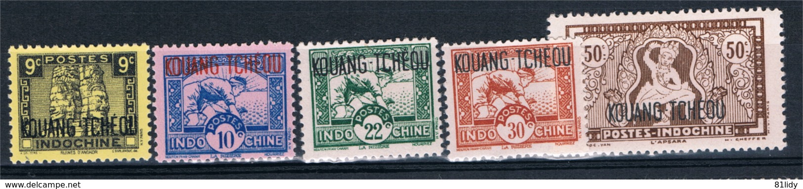 FRANCE  COLONIES KUANG  TCHEOU  N° 140* à 155* (mque 144-146-148A) - Unused Stamps