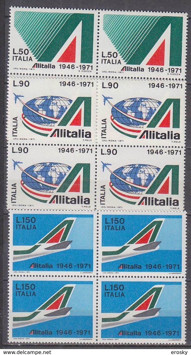 PGL DF134 - ITALIA REPUBBLICA 1971 SASSONE N°1155/57 ** QUARTINA - 1971-80:  Nuovi