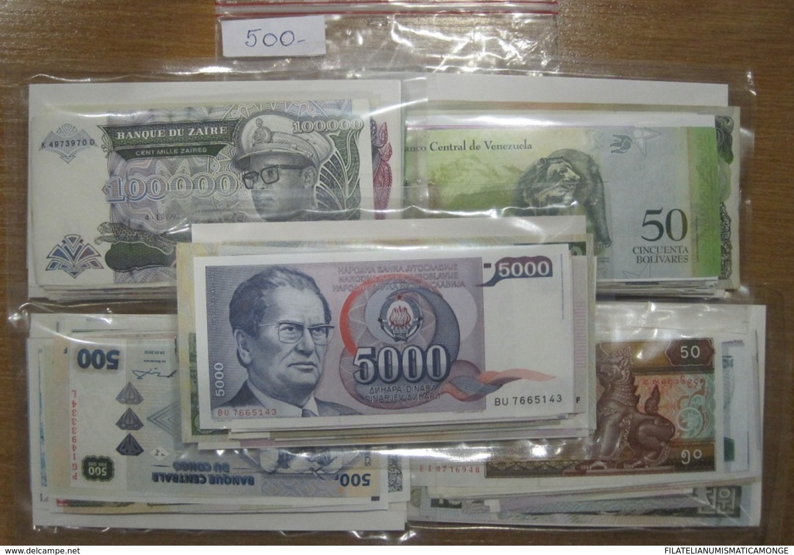 OFFER   Lot Of Banknotes -    Mundial / World  500 Billetes Diferentes  SC / U - Otros & Sin Clasificación