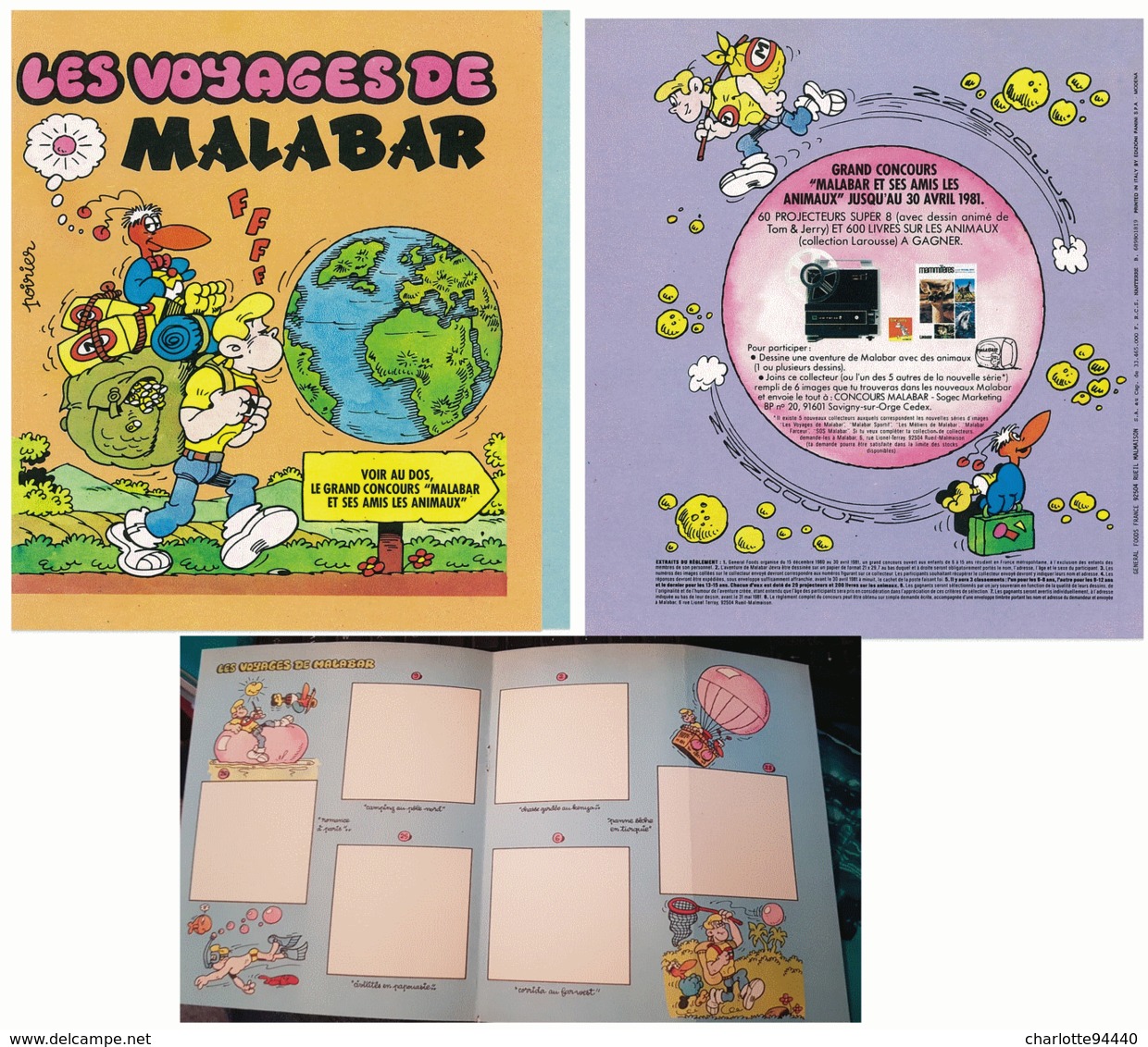 COLLECTEUR  IMAGES " LES VOYAGES De  MALABAR  "  Par J.C POIRIER 1980 - Autres & Non Classés