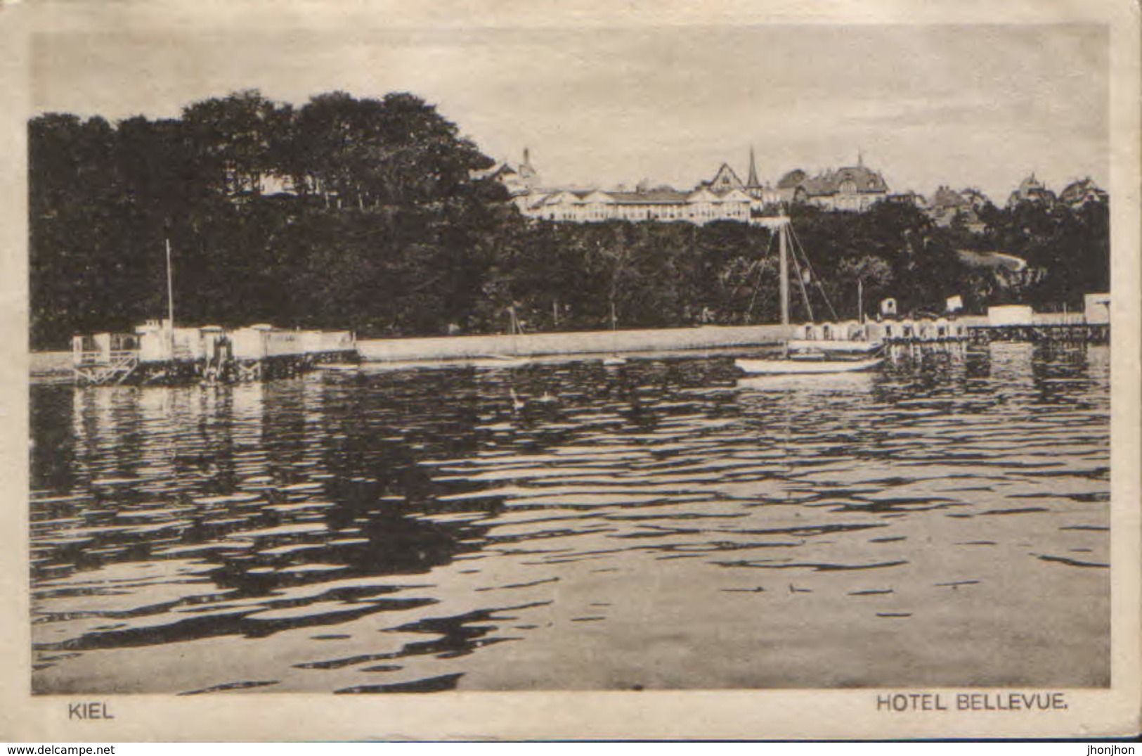 Germany - Postcard Used  1925 - Kiel -  Bellevue Hotel - 2/scans - Freising