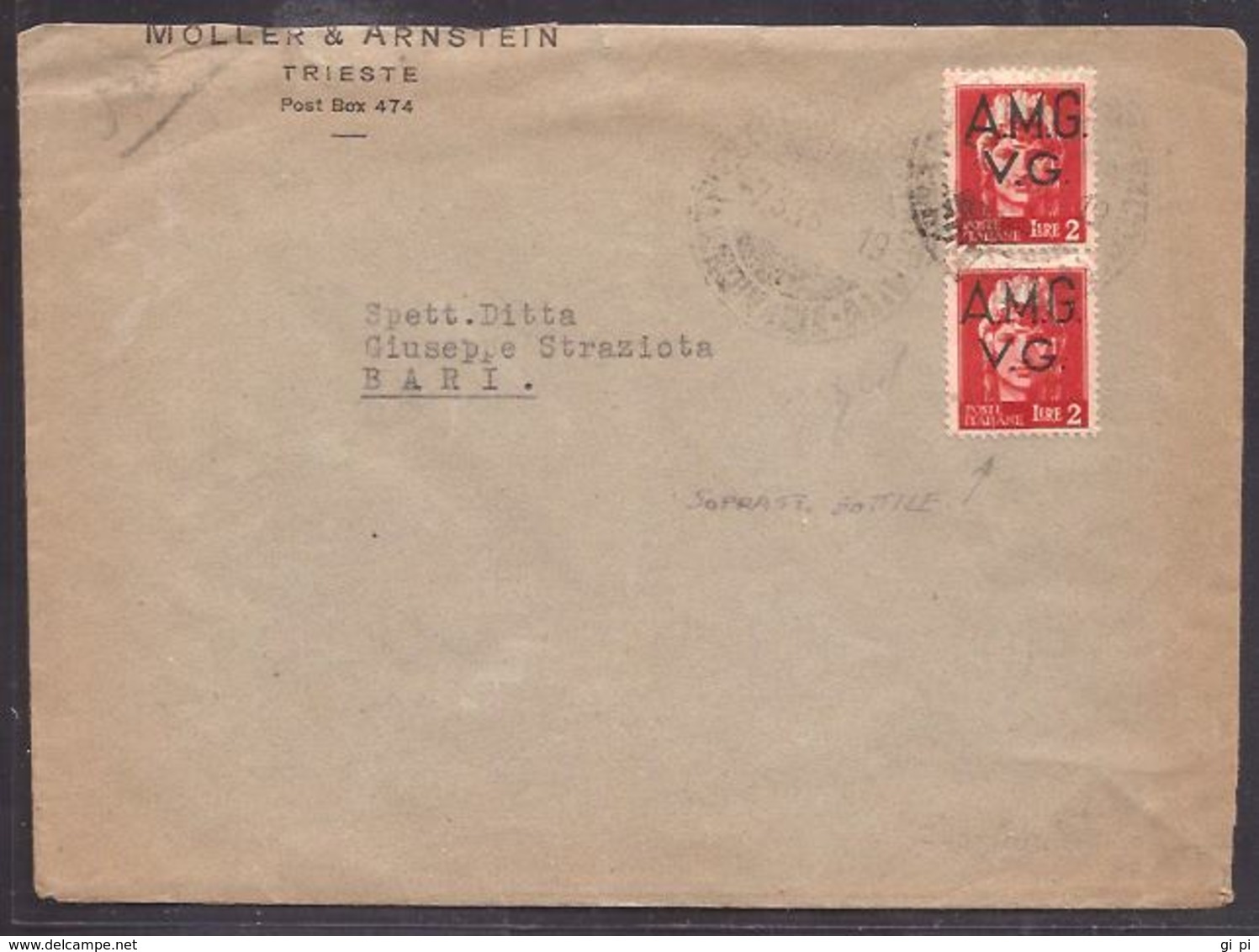 GR2249  - LETTERA PER BARI - Storia Postale