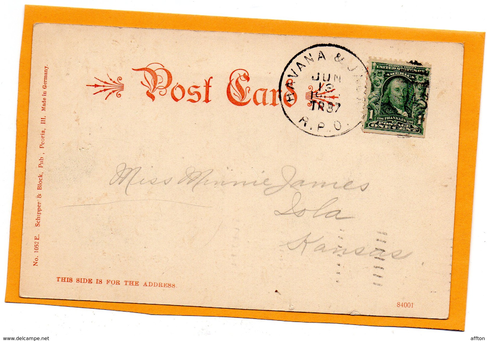 Peoria ILL 1907 Postcard - Peoria