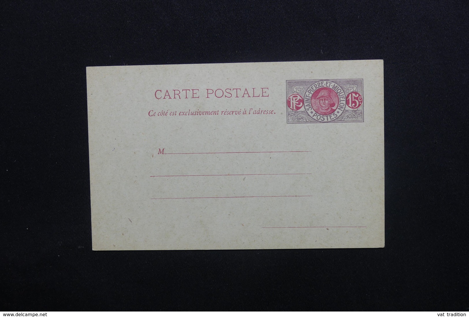 SAINT PIERRE ET MIQUELON - Entier Postal Type Pêcheur Non Circulé - L 48225 - Postal Stationery