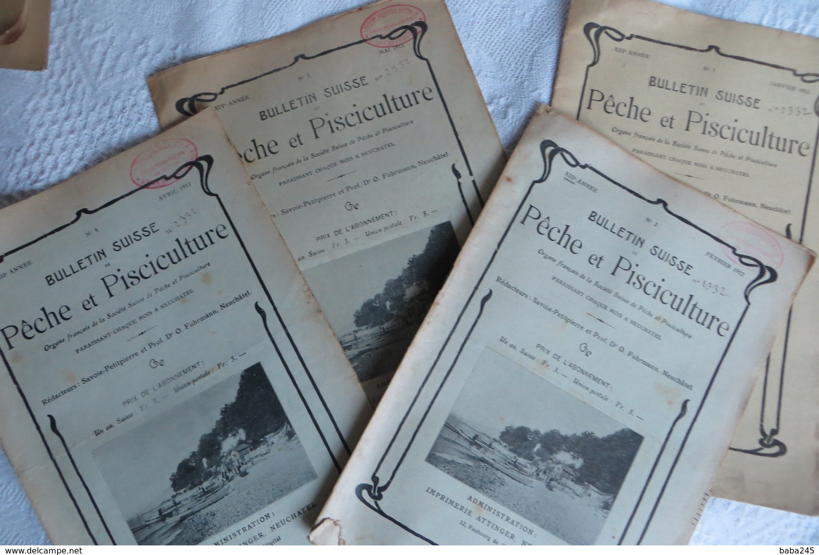 BULLETIN SUISSE DE PECHE ET PISCICULTURE 1912 - Unclassified