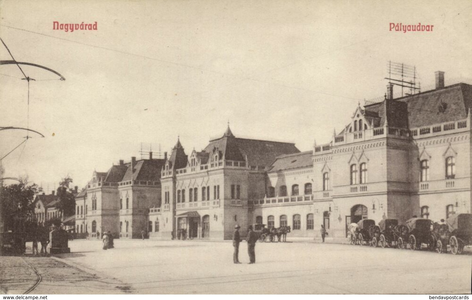 Romania, ORADEA NAGYVARAD, Gara, Palyaudvar, Railway Station (1910s) Postcard - Roemenië