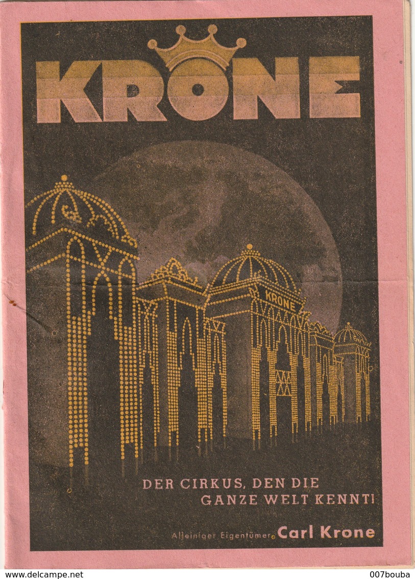 CIRCUS KRONE (Allemagne)  - 1942/1943 - VOIR SCANS - Programmes