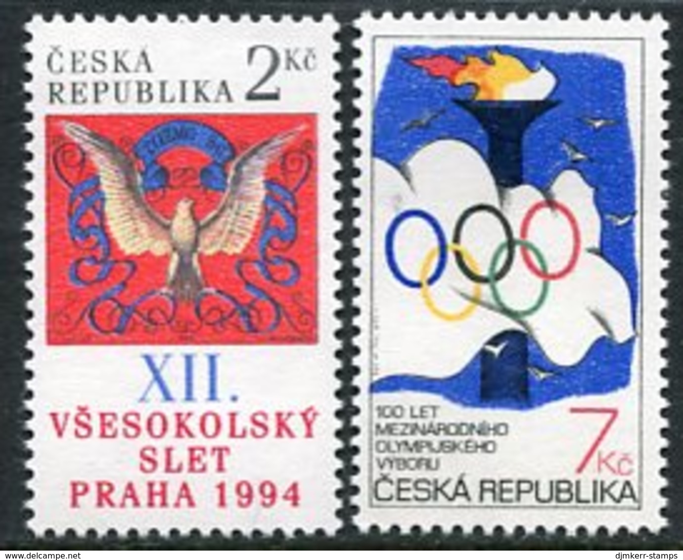 CZECH REPUBLIC 1994 Olympic Committee And Sokol Meeting MNH / **,  Michel 46-47 - Unused Stamps