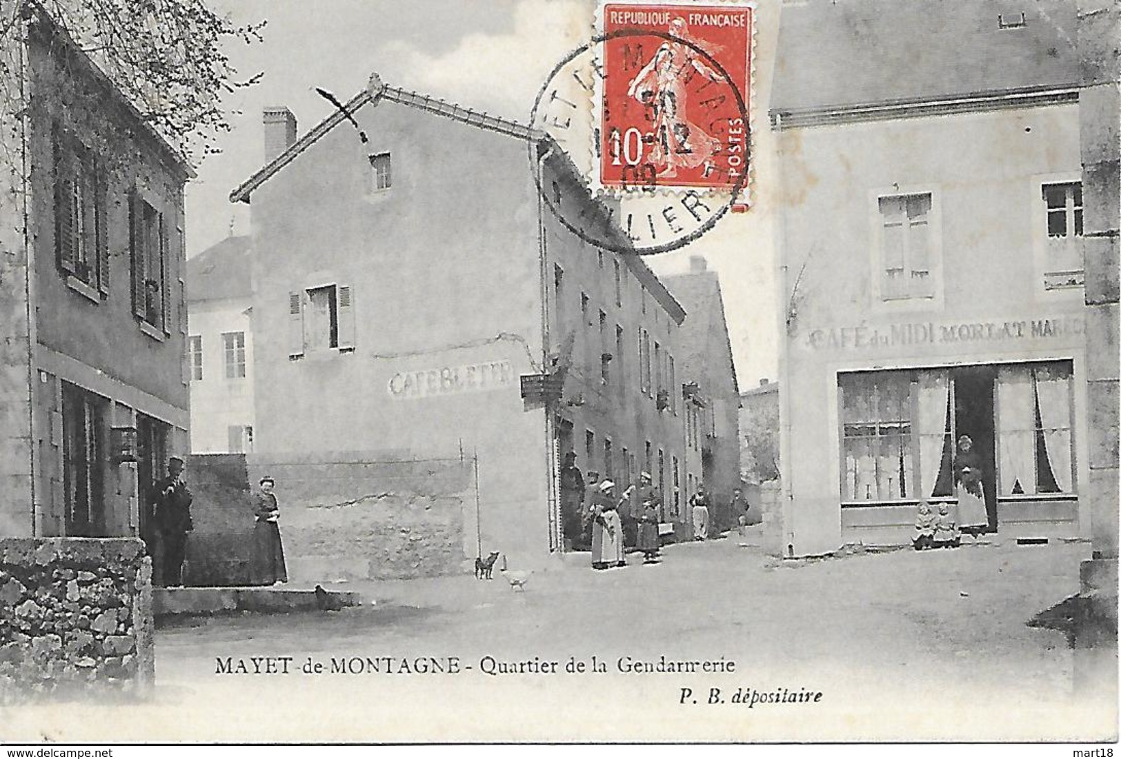 Carte Postale - MAYET-de-MONTAGNE - Quartier De La Gendarmerie - 1909 - - Sonstige & Ohne Zuordnung