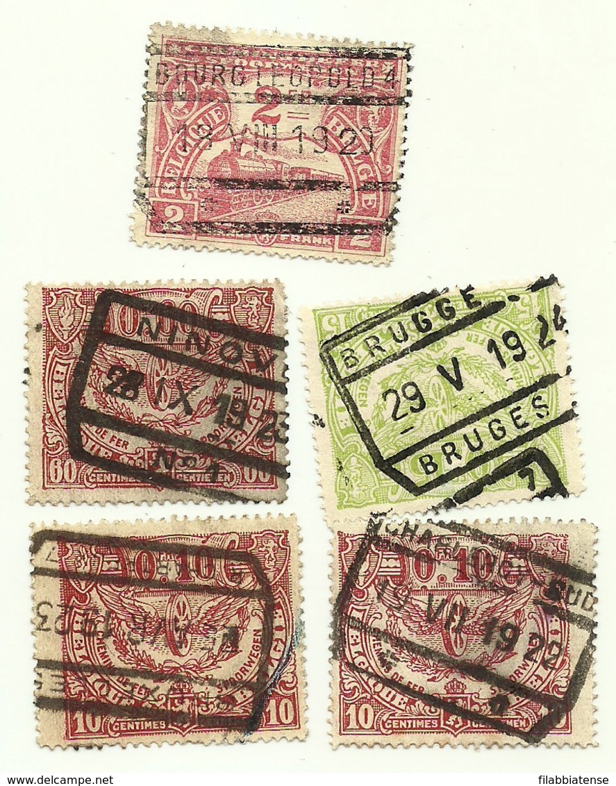 1920 - Belgio PP 100 X 2 + PP 101 + PP 109 + PP 120 Pacchi Postali        C4030   ---- - Bagages [BA]