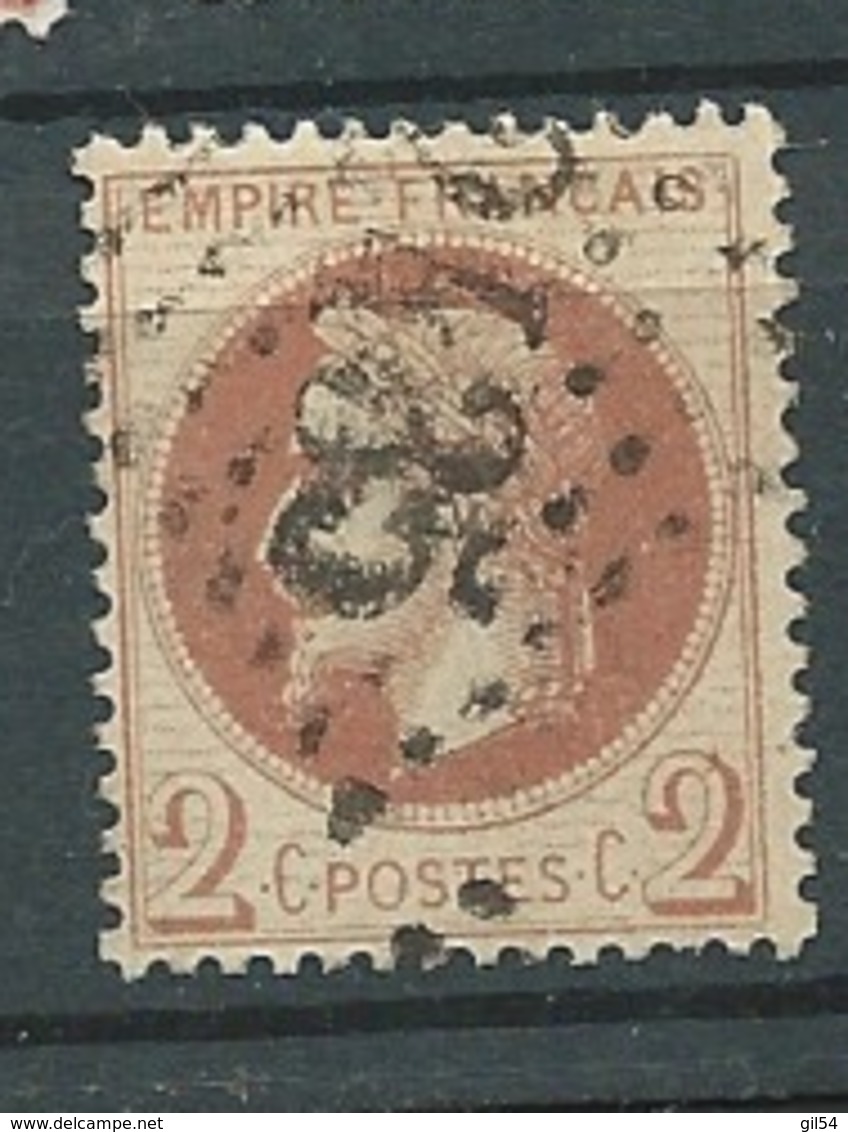 France   Yvert   -  N°  26 OBLITERE     ---     Ad40514 - 1863-1870 Napoléon III Lauré