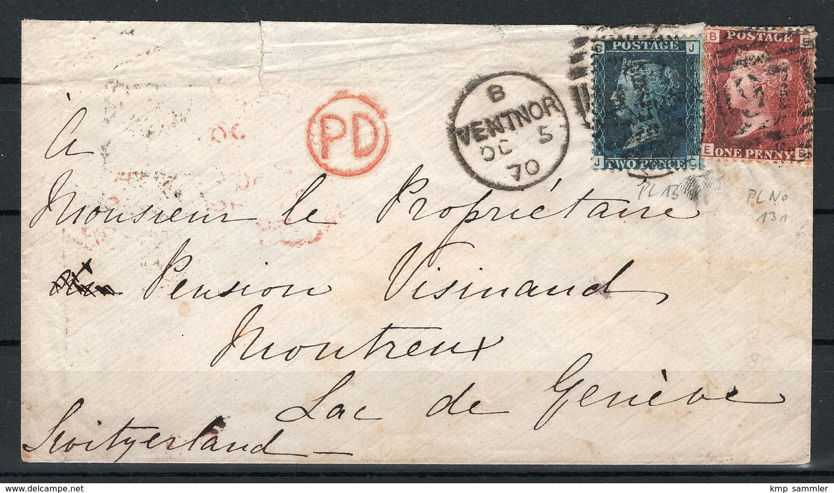 UK Letter From Isle Of Man To Montreux Switzerland Via London - Briefe U. Dokumente