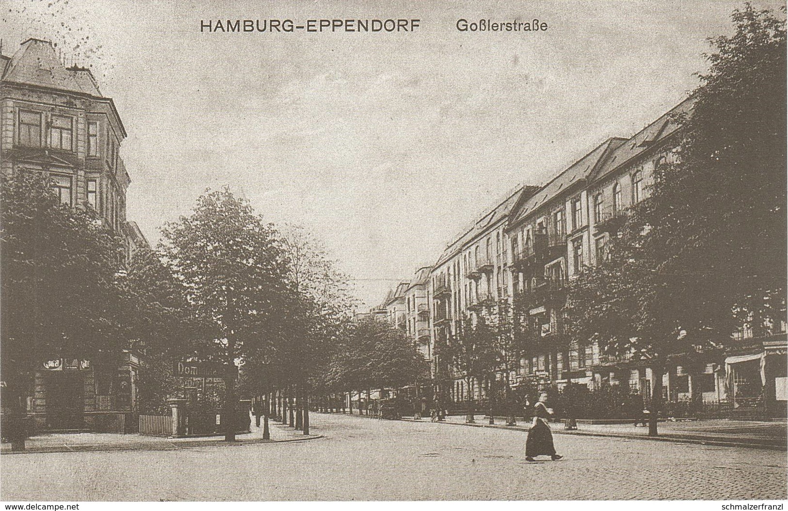 AK Hamburg Um 1918 Eppendorf Goßlerstraße Ecke Lehmweg Eppendorfer Weg Landstraße Restaurant Hoheluft Repro Neudruck - Eppendorf