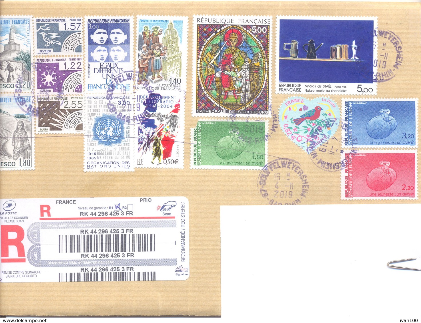 2019. France, The Letter Sent By Registered Prioritaire Post To Moldova - Storia Postale