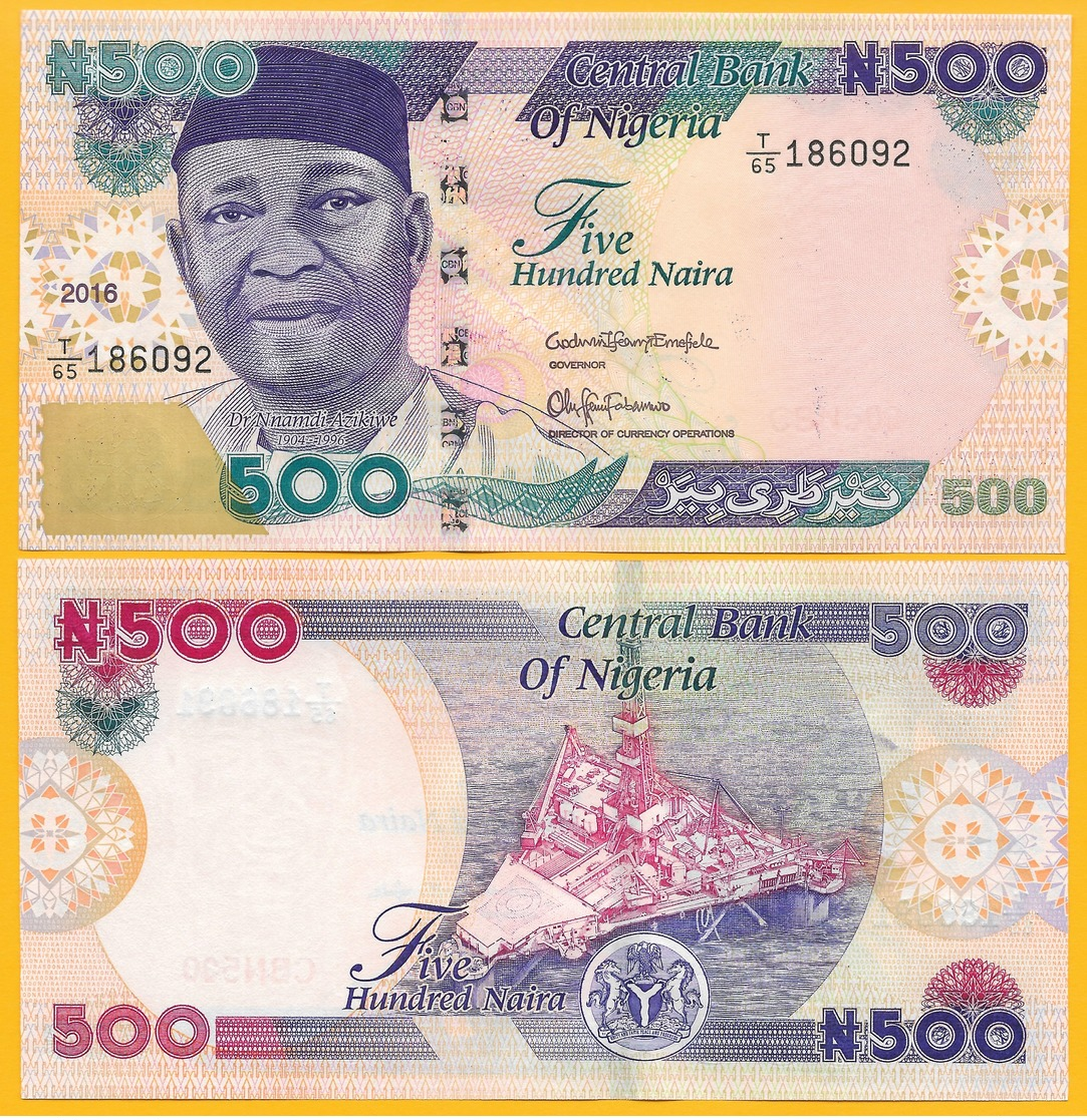 Nigeria 500 Naira P-30n 2016 UNC Banknote - Nigeria