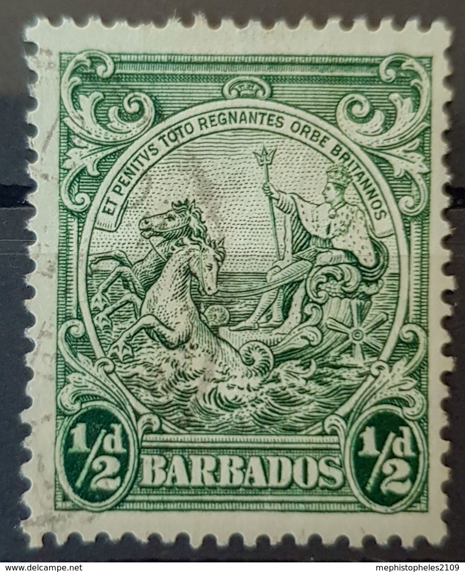 BARBADOS 1916 - Canceled - Sc# 128 - 1/2d - Barbades (...-1966)