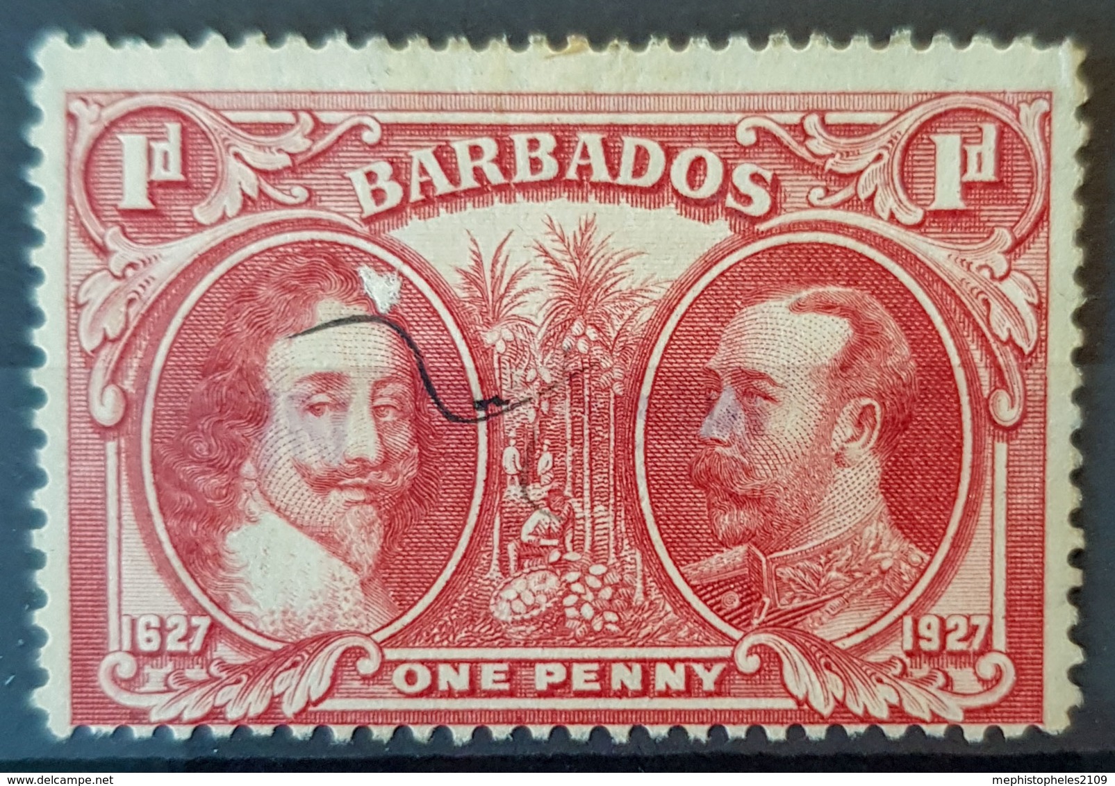 BARBADOS 1927 - Canceled - Sc# 180 - 1d - Barbados (...-1966)