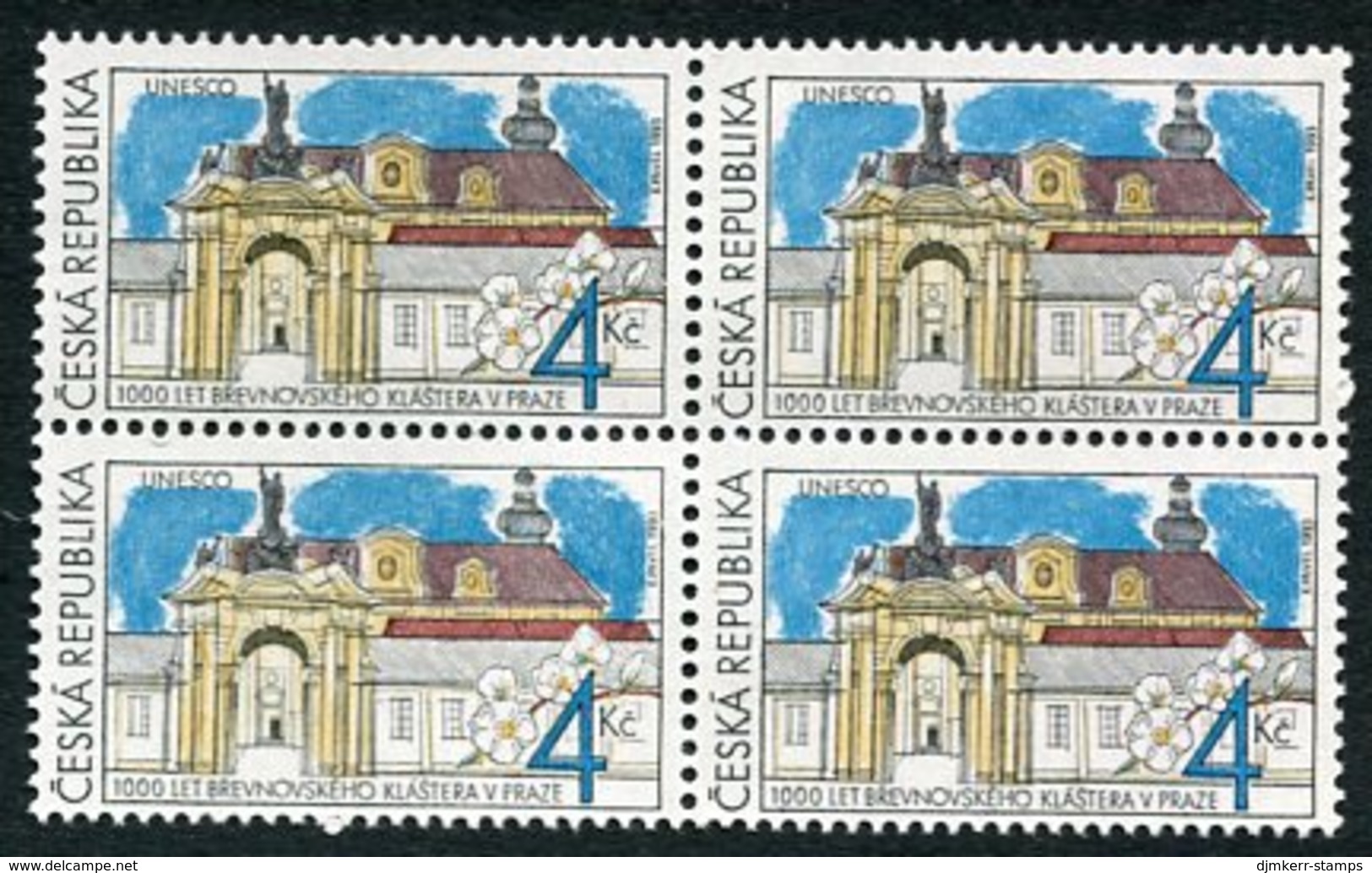 CZECH REPUBLIC 1993 Millenary Of Brevnov Monastery Block Of 4 MNH / **,  Michel 7 - Nuevos