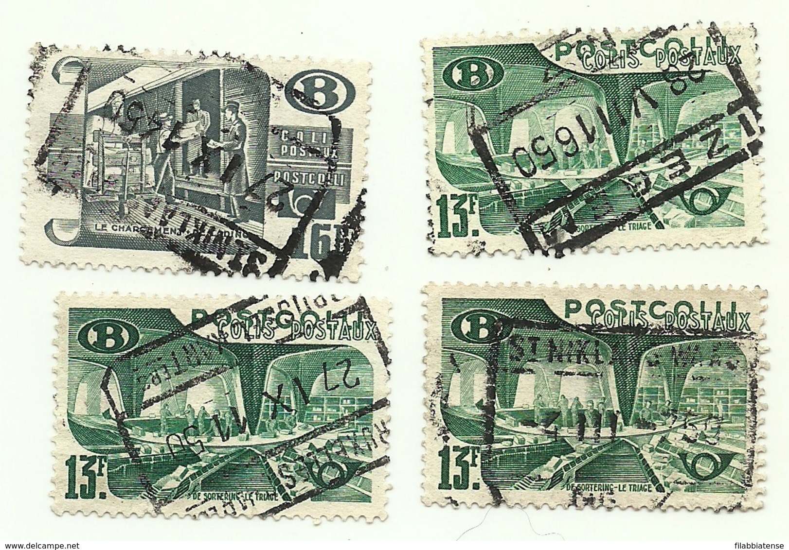 1950 - Belgio PP 324 X 3 + PP 326    Pacchi Postali       C4043   ---- - Gepäck [BA]