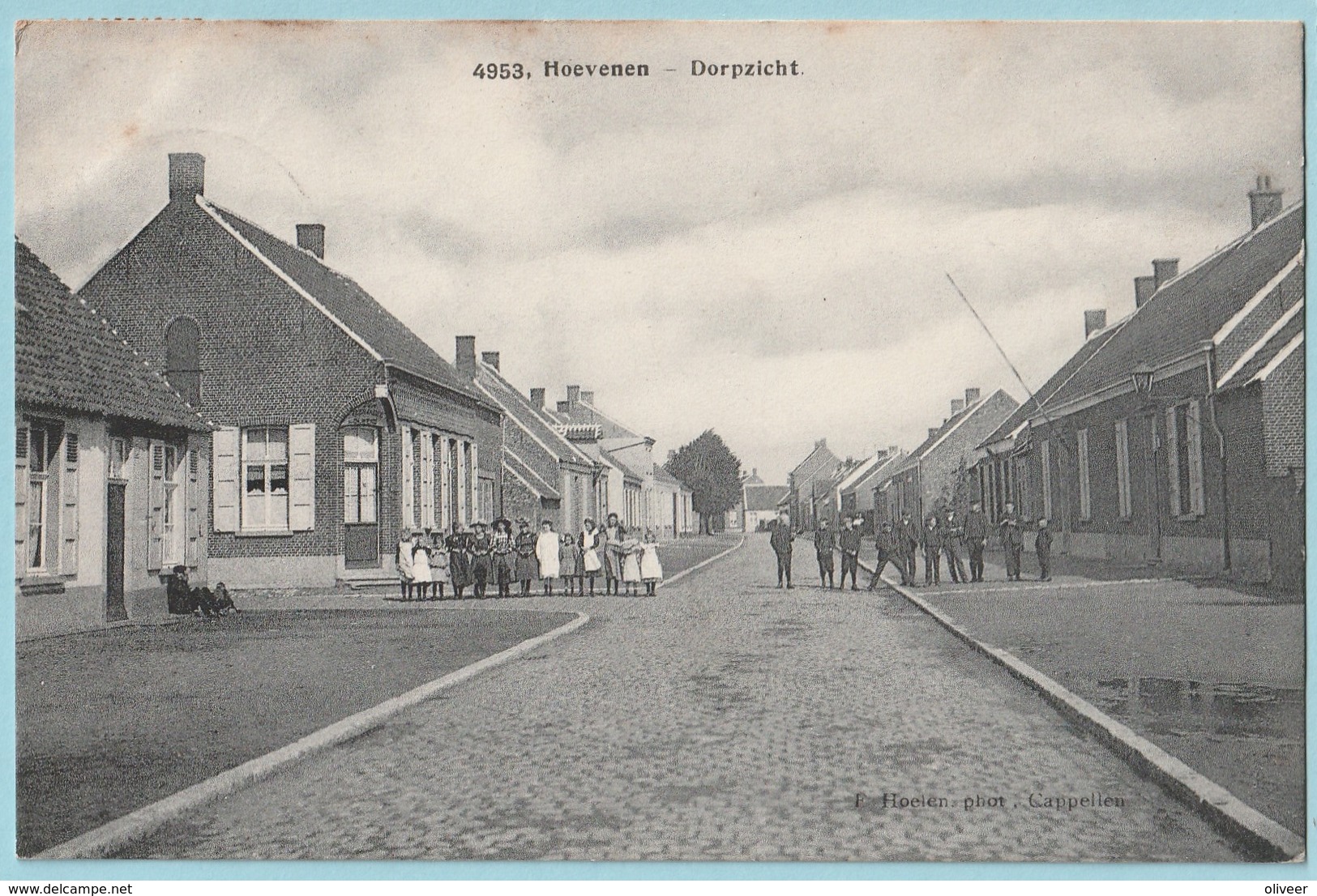 Hoevenen : Dorpzicht - Sterstempel 1911 - Stabroek