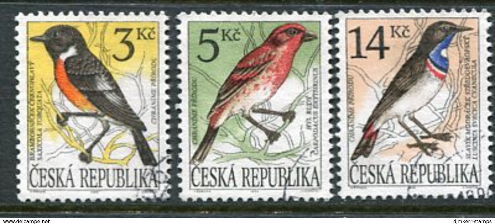 CZECH REPUBLIC 1994 Song Birds Used,  Michel 49-51 - Usados