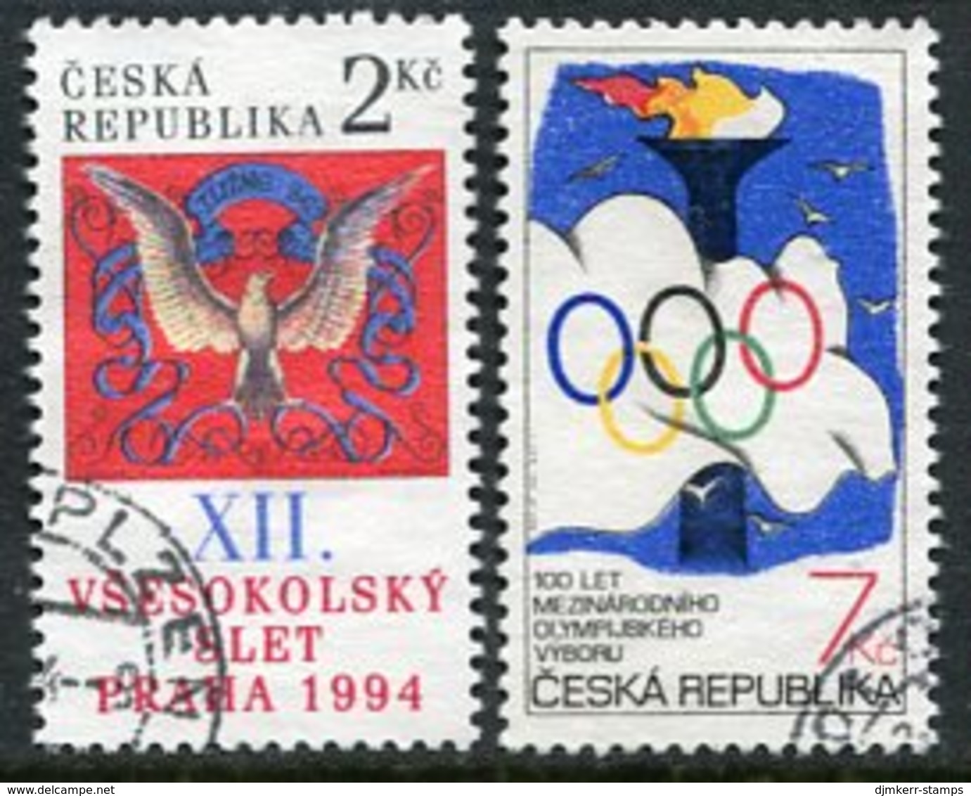 CZECH REPUBLIC 1994 Olympic Committee And Sokol Meeting Used,  Michel 46-47 - Gebruikt