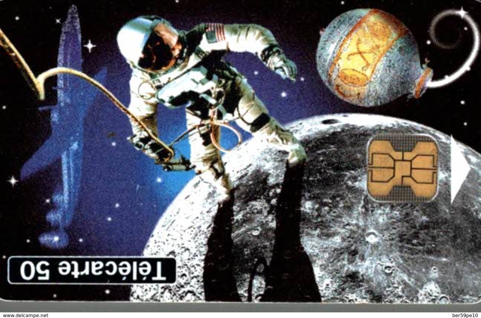 TELECARTE 50 UNITES LE XXe SIECLE  CARTE N° 1 LA CONQUETE SPATIALE - 2000