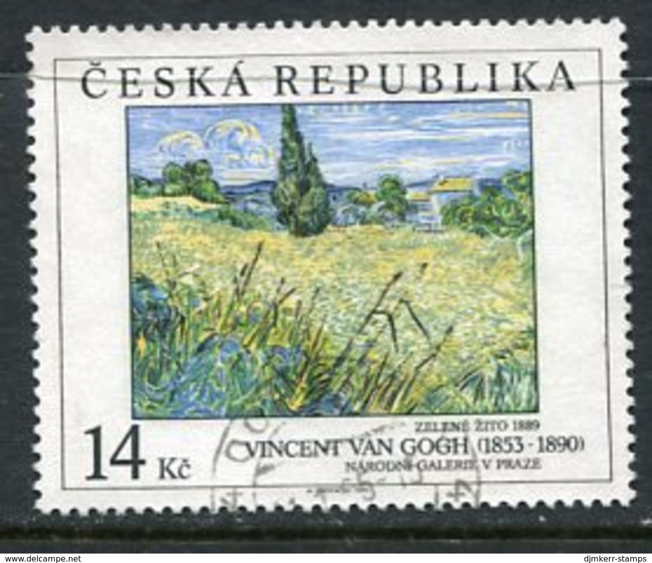 CZECH REPUBLIC 1993 Paintings 14 Kc Used,  Michel 27 - Usati