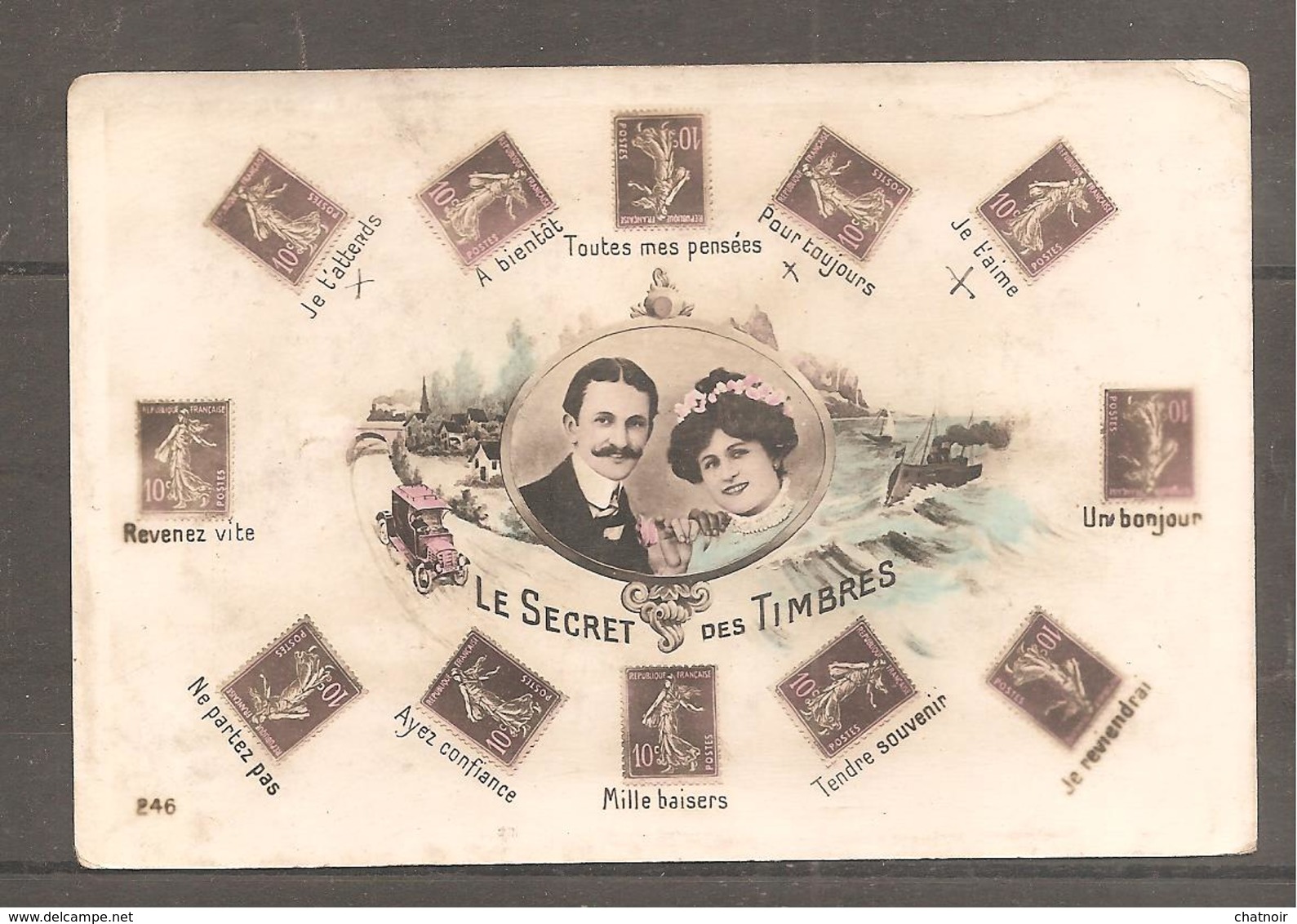 Secret  Des Timbres    Semeuses    /  Voiture / Bateau - Postzegels (afbeeldingen)