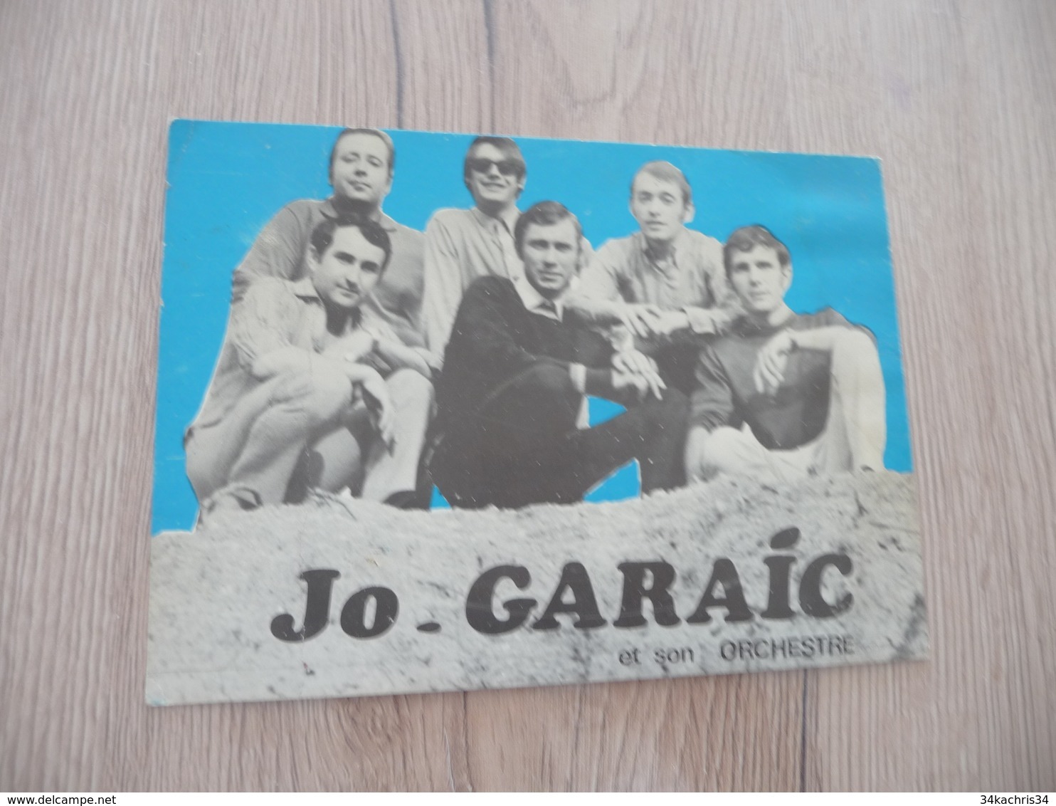 Musique Carte Postale Pub Jo Garaic Et Son Orchestre Capestang Taches - Autres & Non Classés