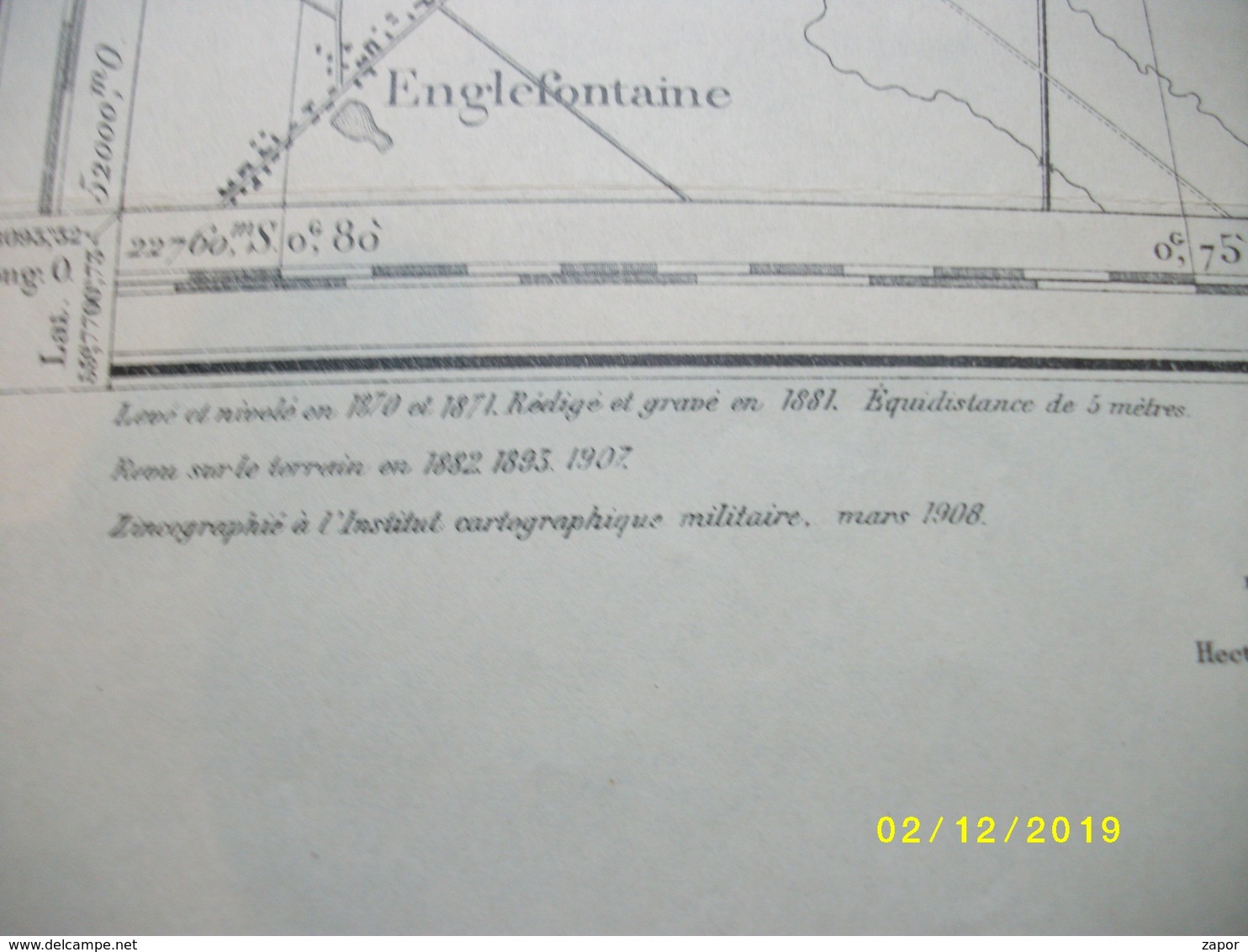 Carte Topographique De Roisin (Athis Erquennes Aulnois Havay Maubeuge Bavai ) - Cartes Topographiques