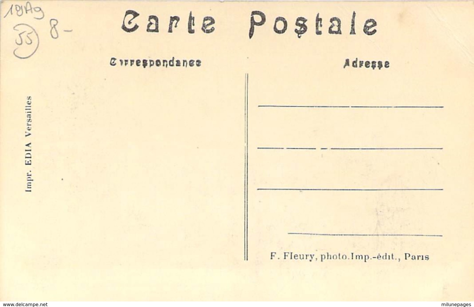 55 MEUSE Lavoir Et Abreuvoir Des Cantonnements De DUGNY Durant La Guerre 1915 - Altri & Non Classificati